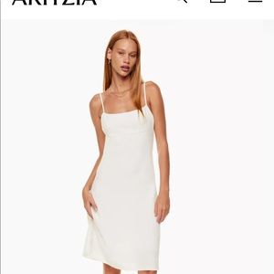 Aritzia Sunday Best Maude MIDI Dress in light birch size medium